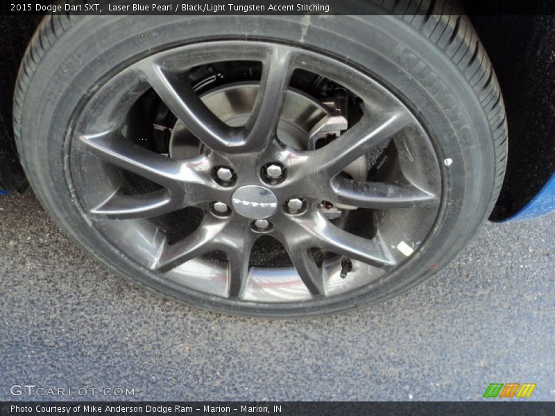 Laser Blue Pearl / Black/Light Tungsten Accent Stitching 2015 Dodge Dart SXT