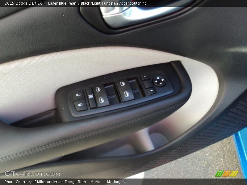 Laser Blue Pearl / Black/Light Tungsten Accent Stitching 2015 Dodge Dart SXT