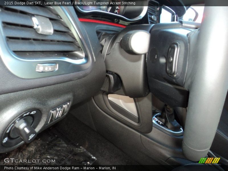 Laser Blue Pearl / Black/Light Tungsten Accent Stitching 2015 Dodge Dart SXT