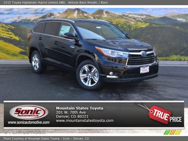 Attitude Black Metallic / Black 2015 Toyota Highlander Hybrid Limited AWD