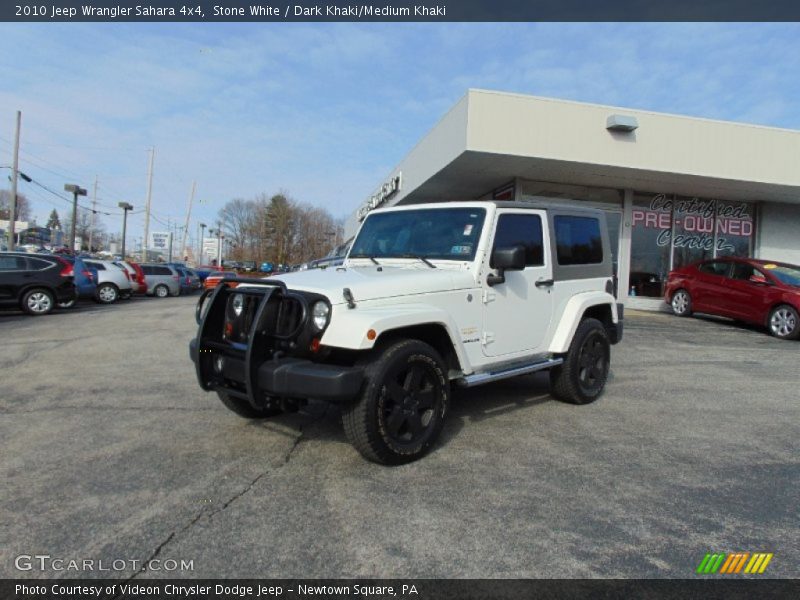 Stone White / Dark Khaki/Medium Khaki 2010 Jeep Wrangler Sahara 4x4