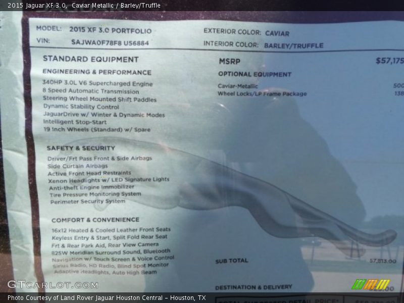  2015 XF 3.0 Window Sticker