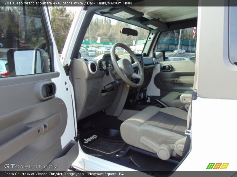 Stone White / Dark Khaki/Medium Khaki 2010 Jeep Wrangler Sahara 4x4