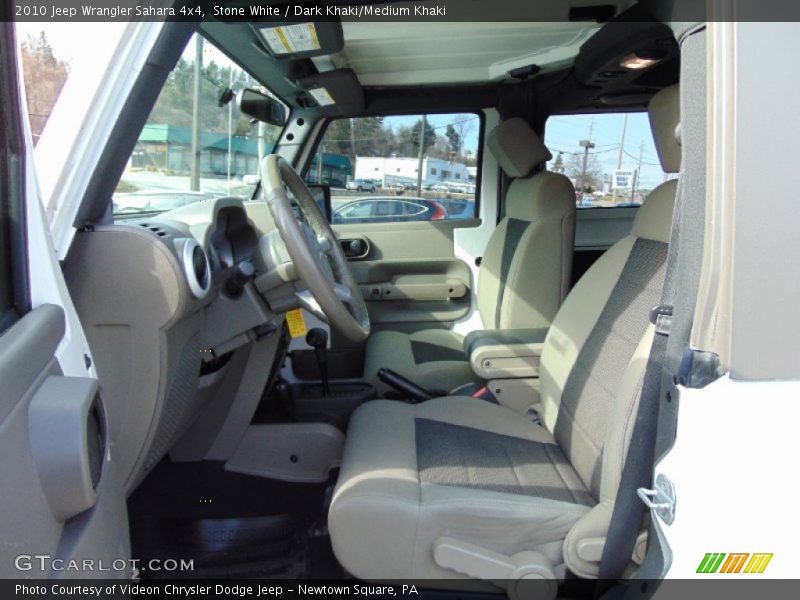 Stone White / Dark Khaki/Medium Khaki 2010 Jeep Wrangler Sahara 4x4