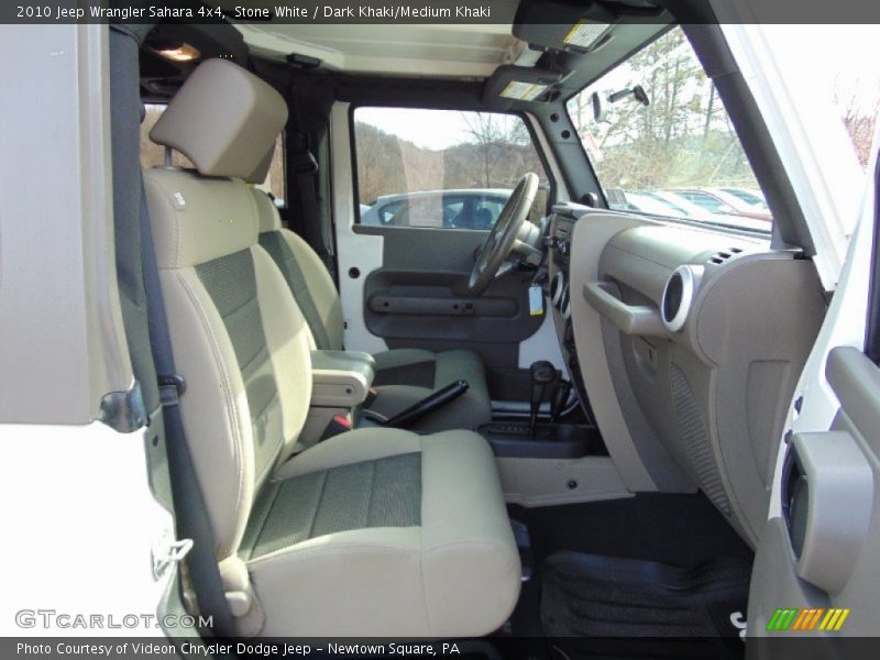 Stone White / Dark Khaki/Medium Khaki 2010 Jeep Wrangler Sahara 4x4