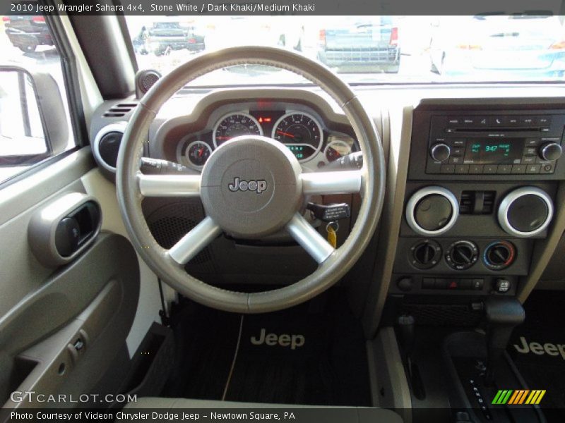 Stone White / Dark Khaki/Medium Khaki 2010 Jeep Wrangler Sahara 4x4
