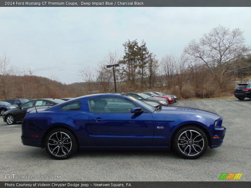 Deep Impact Blue / Charcoal Black 2014 Ford Mustang GT Premium Coupe