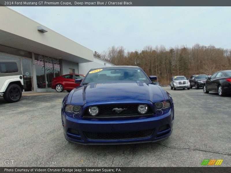 Deep Impact Blue / Charcoal Black 2014 Ford Mustang GT Premium Coupe