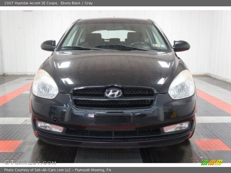 Ebony Black / Gray 2007 Hyundai Accent SE Coupe
