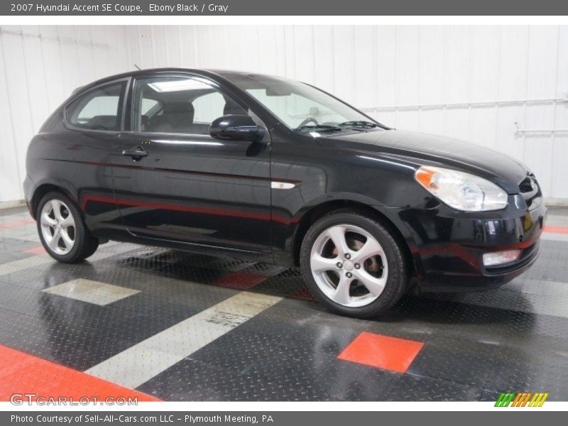 Ebony Black / Gray 2007 Hyundai Accent SE Coupe