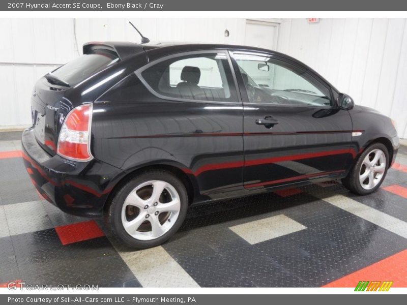 Ebony Black / Gray 2007 Hyundai Accent SE Coupe