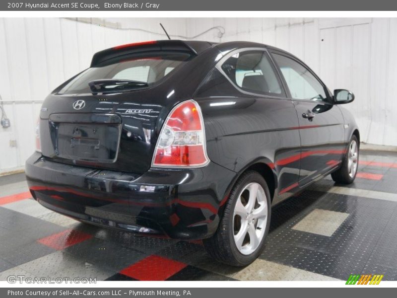 Ebony Black / Gray 2007 Hyundai Accent SE Coupe