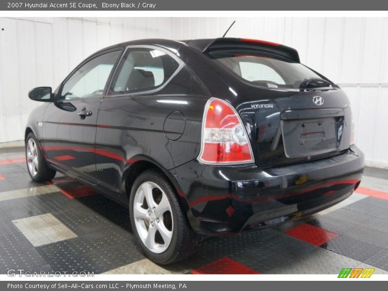 Ebony Black / Gray 2007 Hyundai Accent SE Coupe