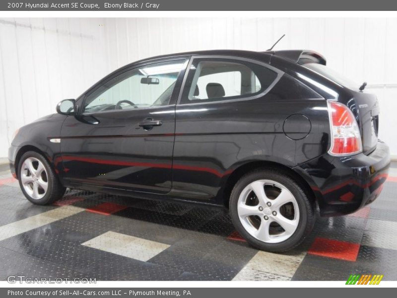 Ebony Black / Gray 2007 Hyundai Accent SE Coupe