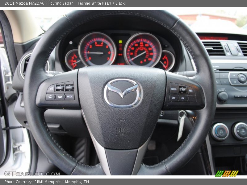 Techno White Pearl / Black 2011 Mazda MAZDA6 i Touring Sedan