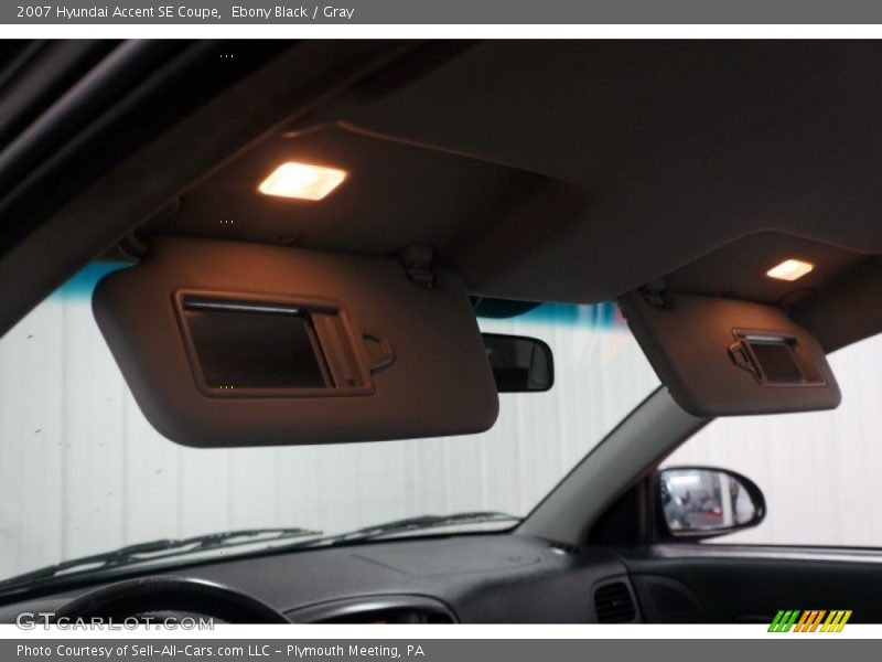 Ebony Black / Gray 2007 Hyundai Accent SE Coupe
