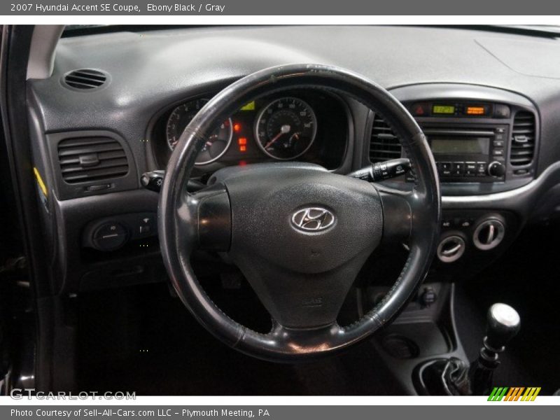 Ebony Black / Gray 2007 Hyundai Accent SE Coupe