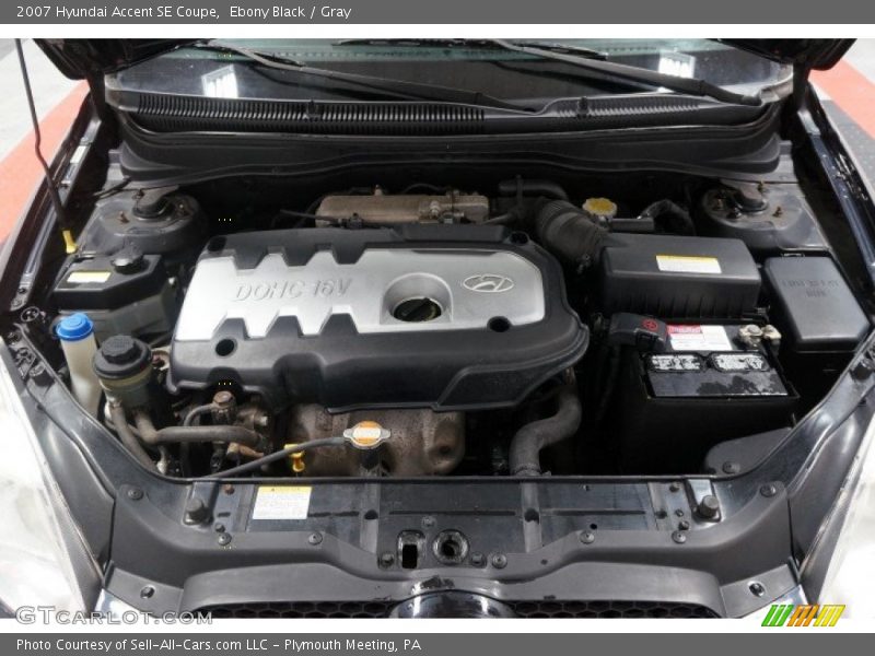 Ebony Black / Gray 2007 Hyundai Accent SE Coupe