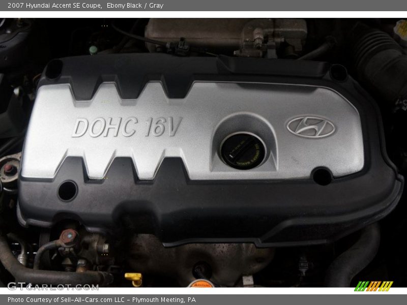Ebony Black / Gray 2007 Hyundai Accent SE Coupe