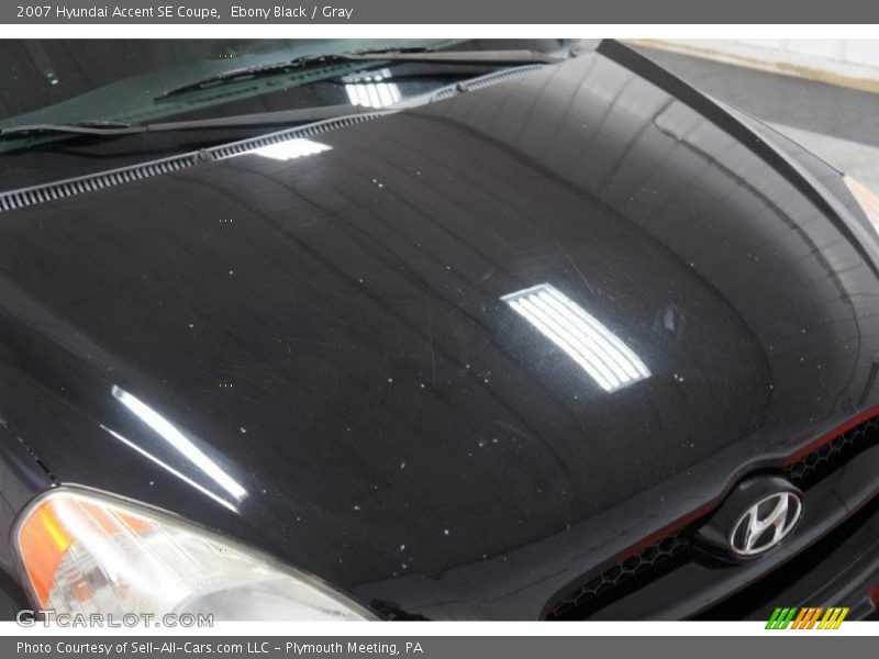 Ebony Black / Gray 2007 Hyundai Accent SE Coupe