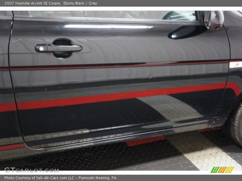 Ebony Black / Gray 2007 Hyundai Accent SE Coupe