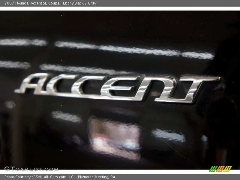 Ebony Black / Gray 2007 Hyundai Accent SE Coupe