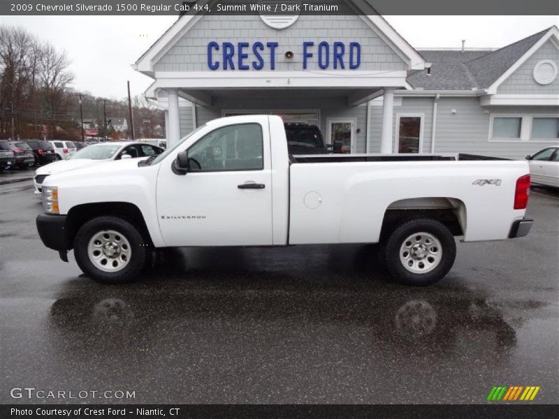 Summit White / Dark Titanium 2009 Chevrolet Silverado 1500 Regular Cab 4x4