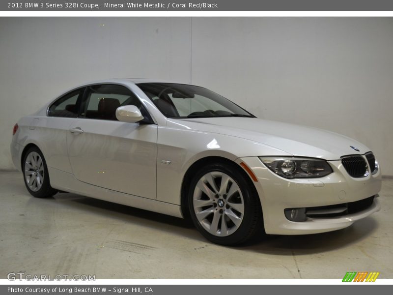 Mineral White Metallic / Coral Red/Black 2012 BMW 3 Series 328i Coupe