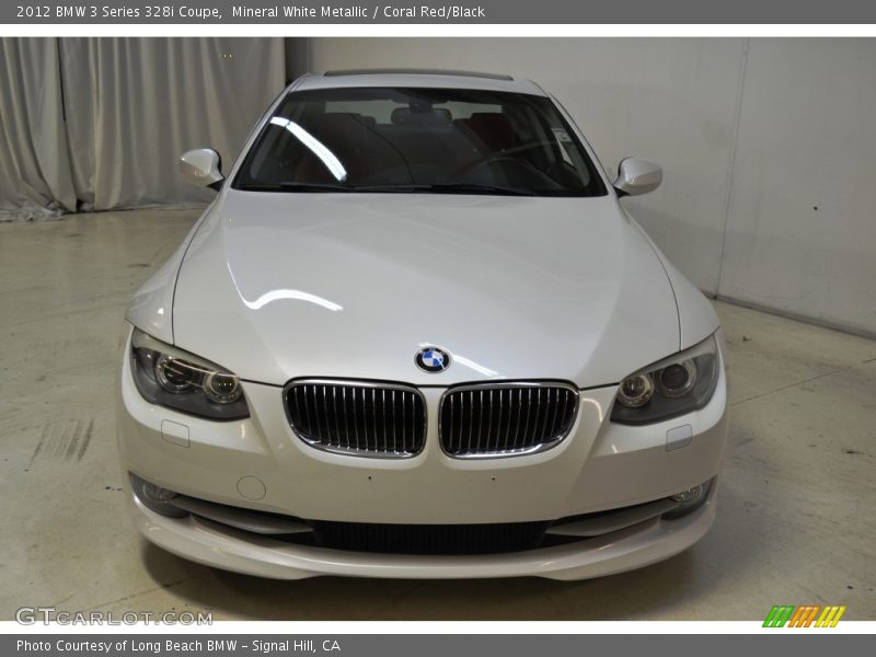Mineral White Metallic / Coral Red/Black 2012 BMW 3 Series 328i Coupe