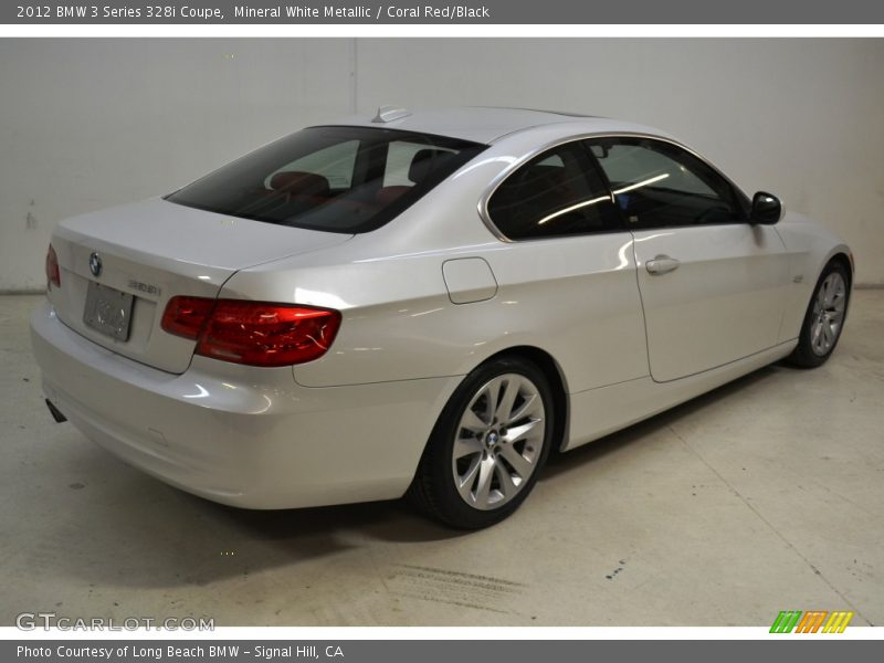 Mineral White Metallic / Coral Red/Black 2012 BMW 3 Series 328i Coupe