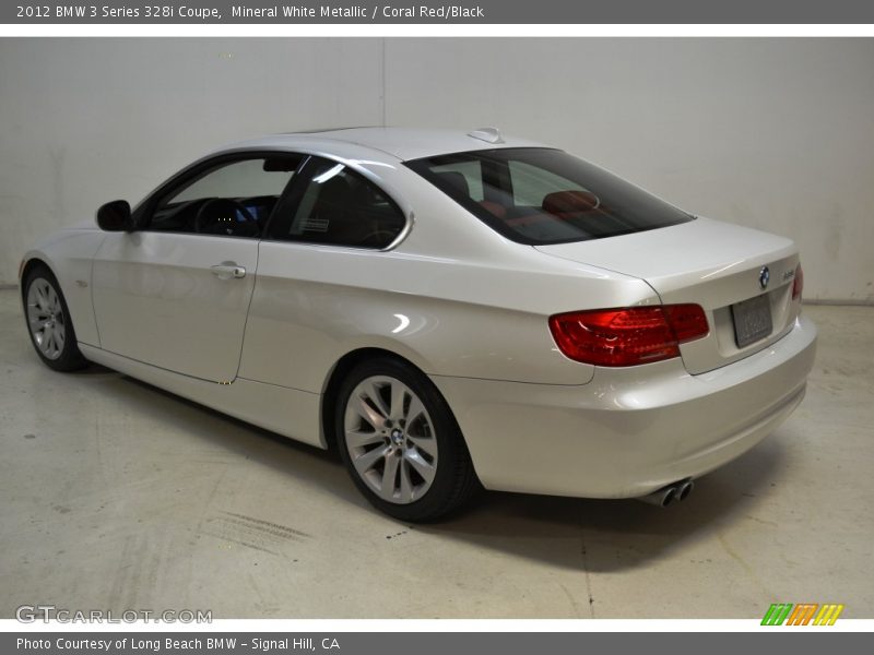 Mineral White Metallic / Coral Red/Black 2012 BMW 3 Series 328i Coupe
