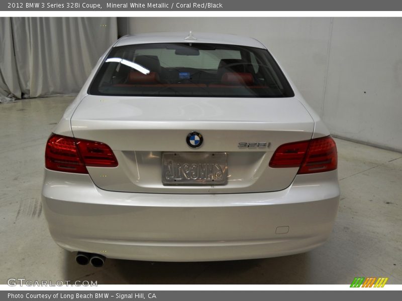 Mineral White Metallic / Coral Red/Black 2012 BMW 3 Series 328i Coupe