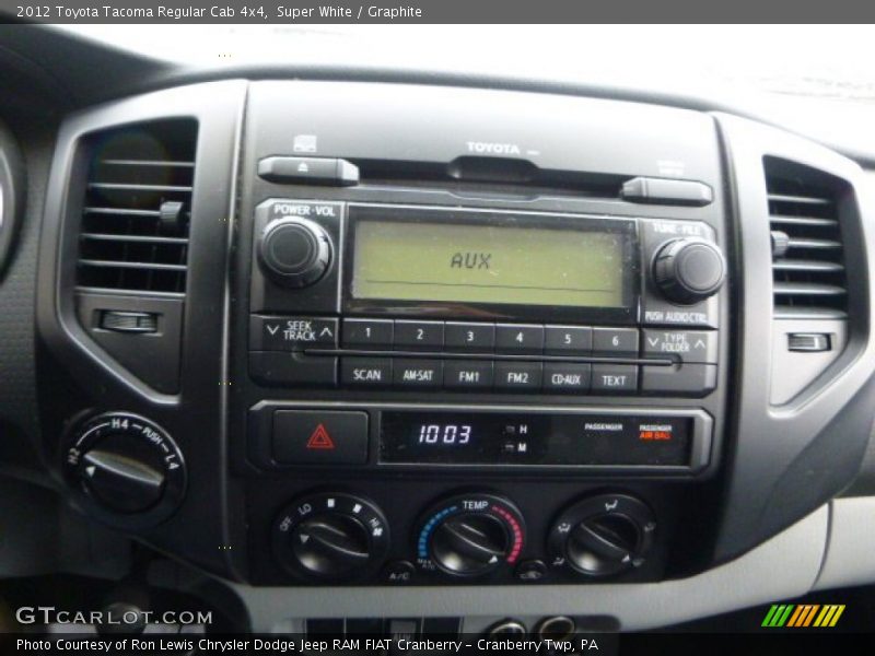 Super White / Graphite 2012 Toyota Tacoma Regular Cab 4x4