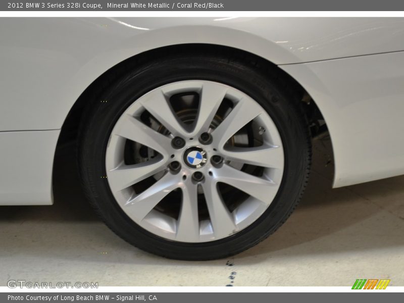 Mineral White Metallic / Coral Red/Black 2012 BMW 3 Series 328i Coupe