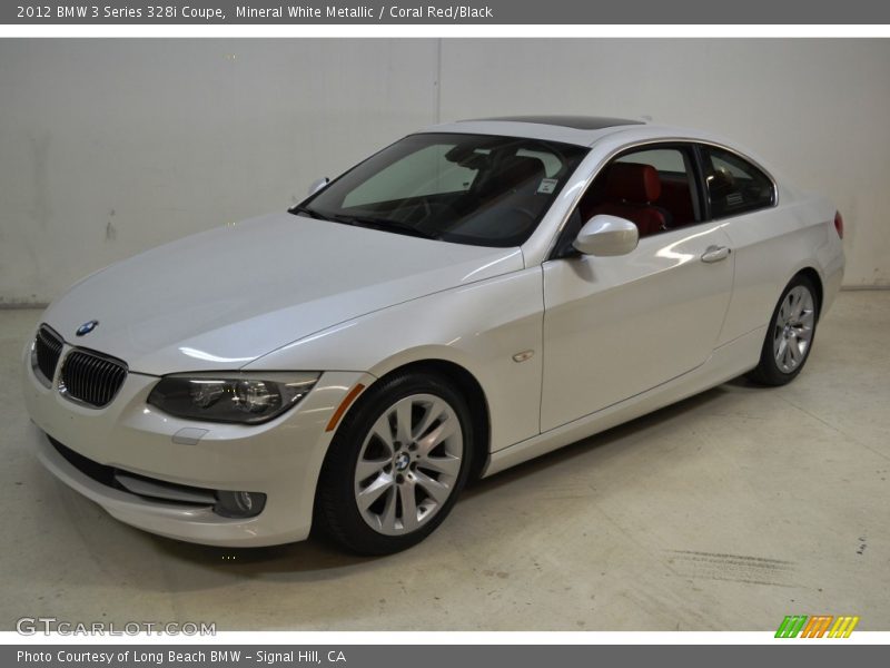 Mineral White Metallic / Coral Red/Black 2012 BMW 3 Series 328i Coupe