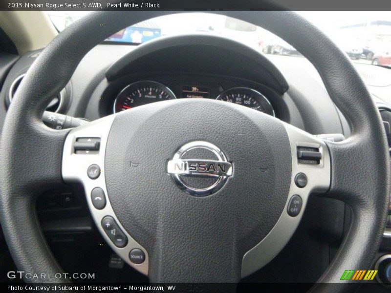 Pearl White / Black 2015 Nissan Rogue Select S AWD