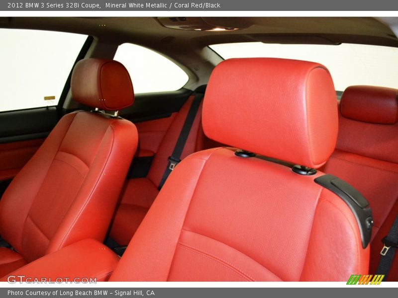 Mineral White Metallic / Coral Red/Black 2012 BMW 3 Series 328i Coupe