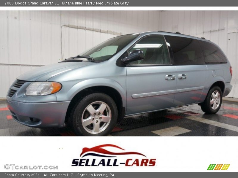 Butane Blue Pearl / Medium Slate Gray 2005 Dodge Grand Caravan SE
