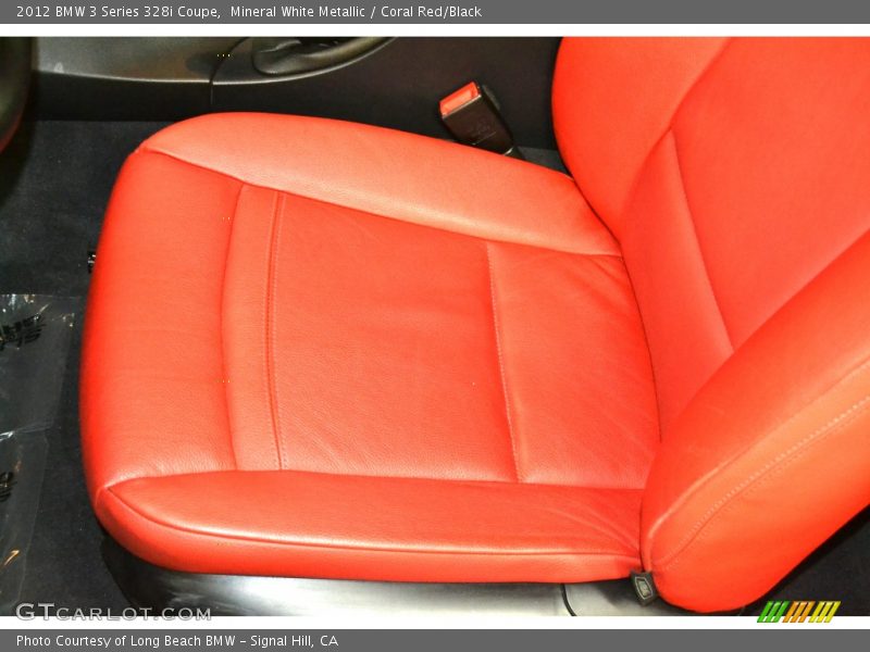 Mineral White Metallic / Coral Red/Black 2012 BMW 3 Series 328i Coupe