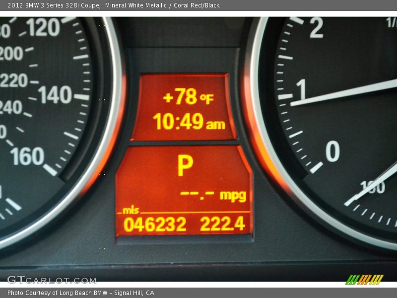 Mineral White Metallic / Coral Red/Black 2012 BMW 3 Series 328i Coupe