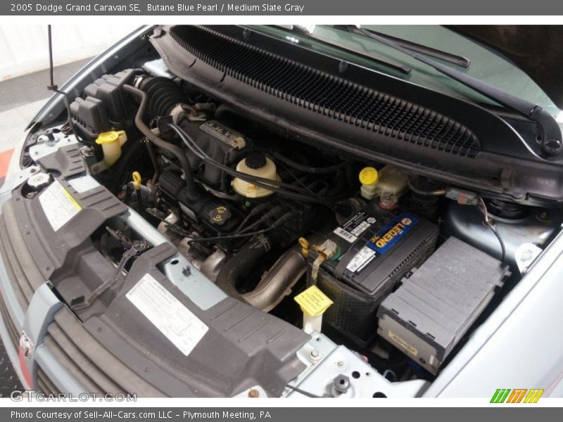 Butane Blue Pearl / Medium Slate Gray 2005 Dodge Grand Caravan SE
