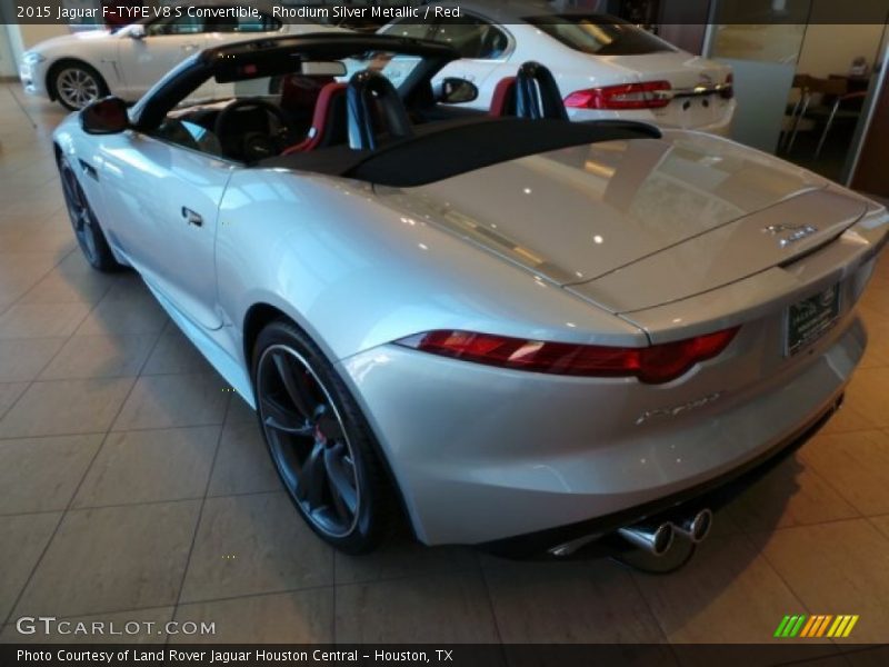 Rhodium Silver Metallic / Red 2015 Jaguar F-TYPE V8 S Convertible