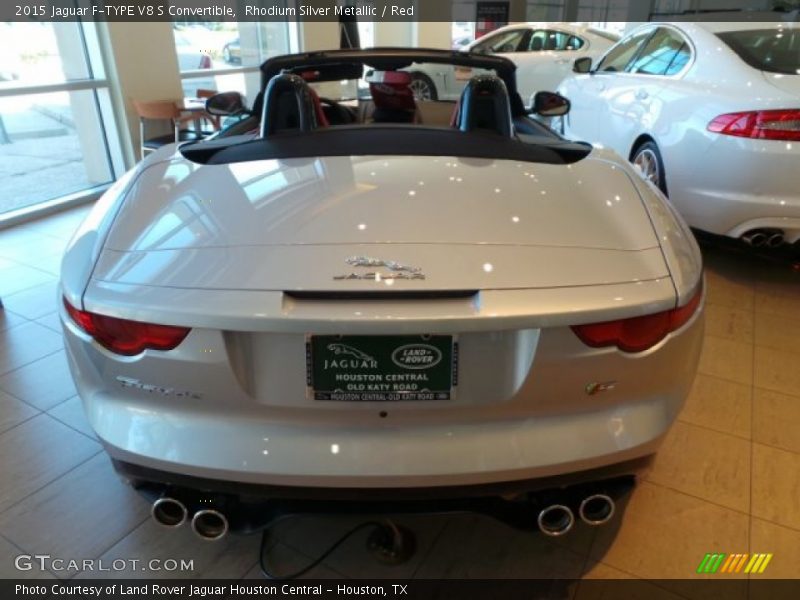 Rhodium Silver Metallic / Red 2015 Jaguar F-TYPE V8 S Convertible