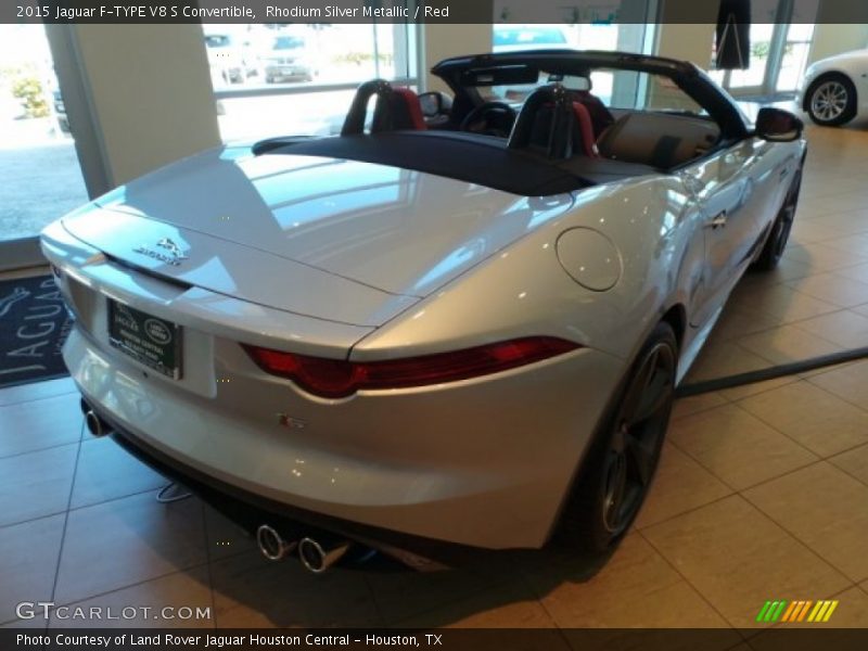 Rhodium Silver Metallic / Red 2015 Jaguar F-TYPE V8 S Convertible