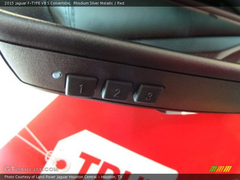 Rhodium Silver Metallic / Red 2015 Jaguar F-TYPE V8 S Convertible