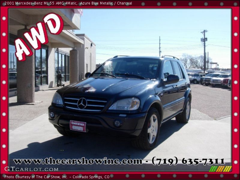 Azure Blue Metallic / Charcoal 2001 Mercedes-Benz ML 55 AMG 4Matic