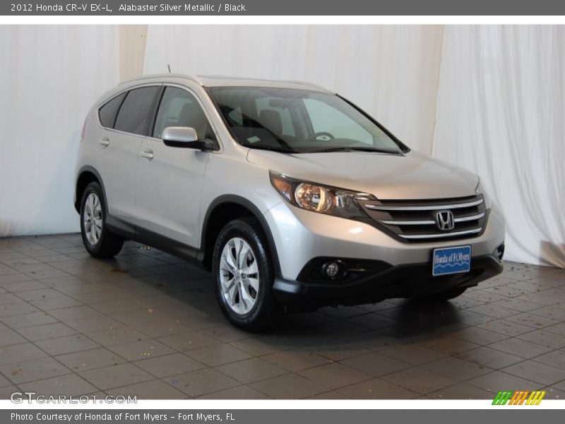 Alabaster Silver Metallic / Black 2012 Honda CR-V EX-L