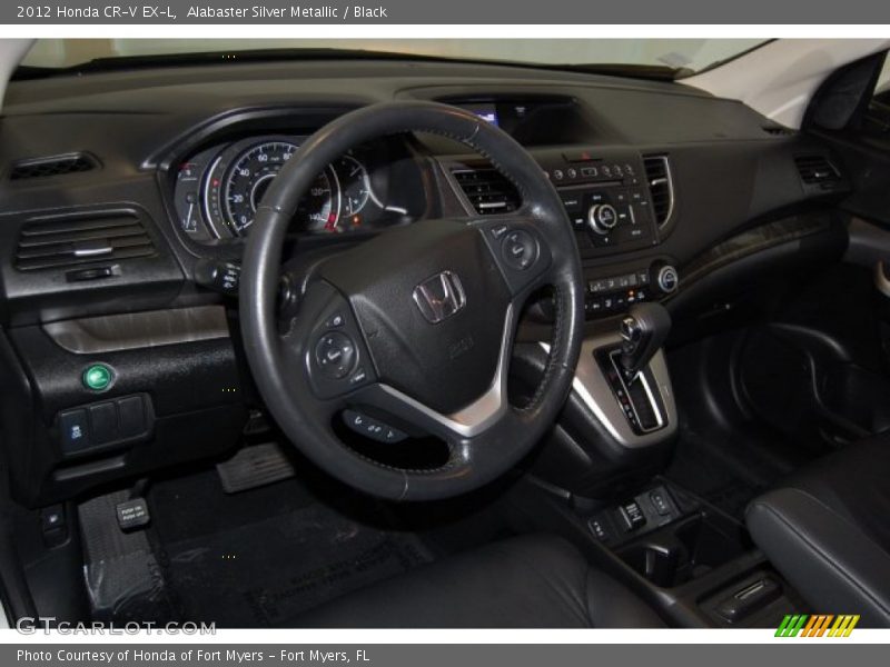 Alabaster Silver Metallic / Black 2012 Honda CR-V EX-L