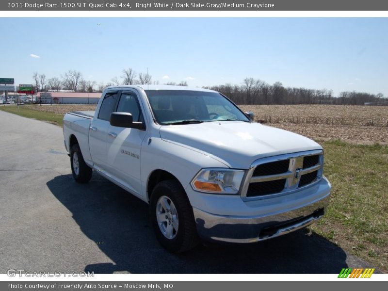 Bright White / Dark Slate Gray/Medium Graystone 2011 Dodge Ram 1500 SLT Quad Cab 4x4