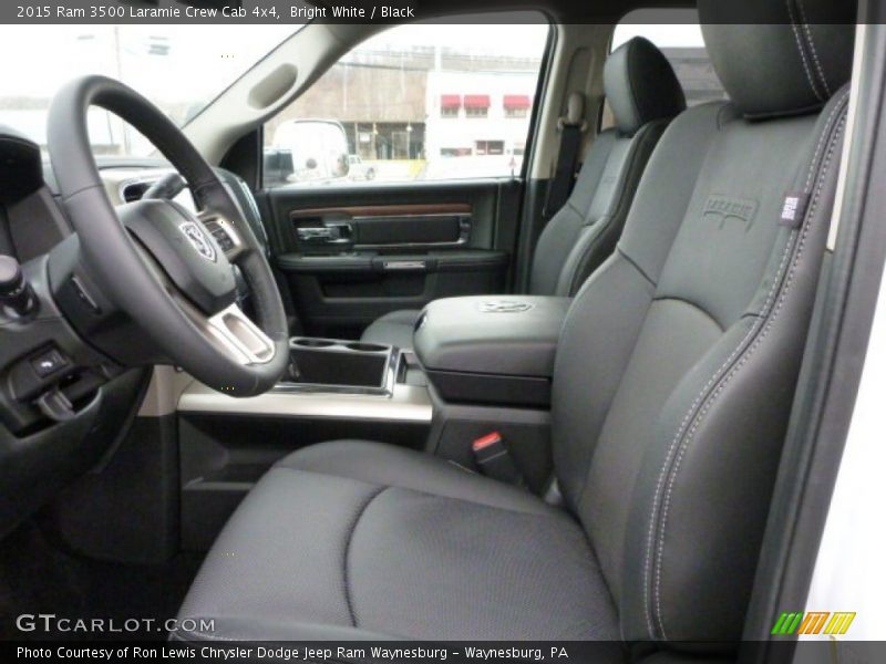 Bright White / Black 2015 Ram 3500 Laramie Crew Cab 4x4